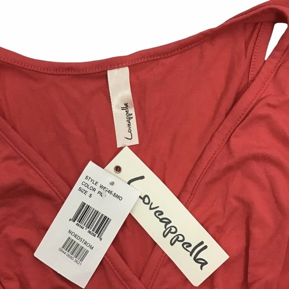 Loveappella V-Neck Jersey Long Maxi Dress Empire Waist V-neck Pink Womens Small - Picture 7 of 7